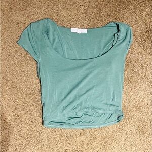 Gaze Teal Crop Top